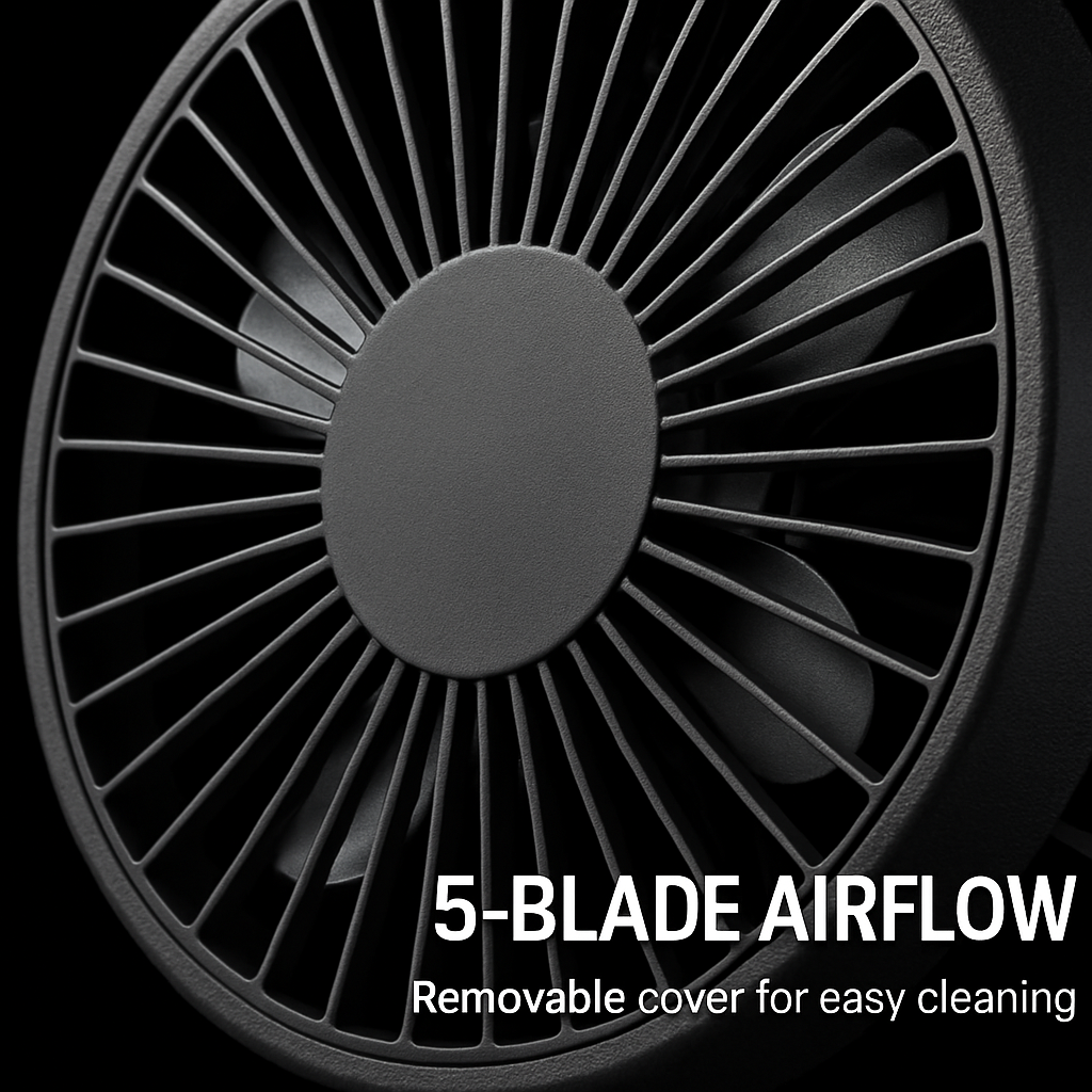 Portable Camping Fan with 3 Speeds and Rechargeable Battery