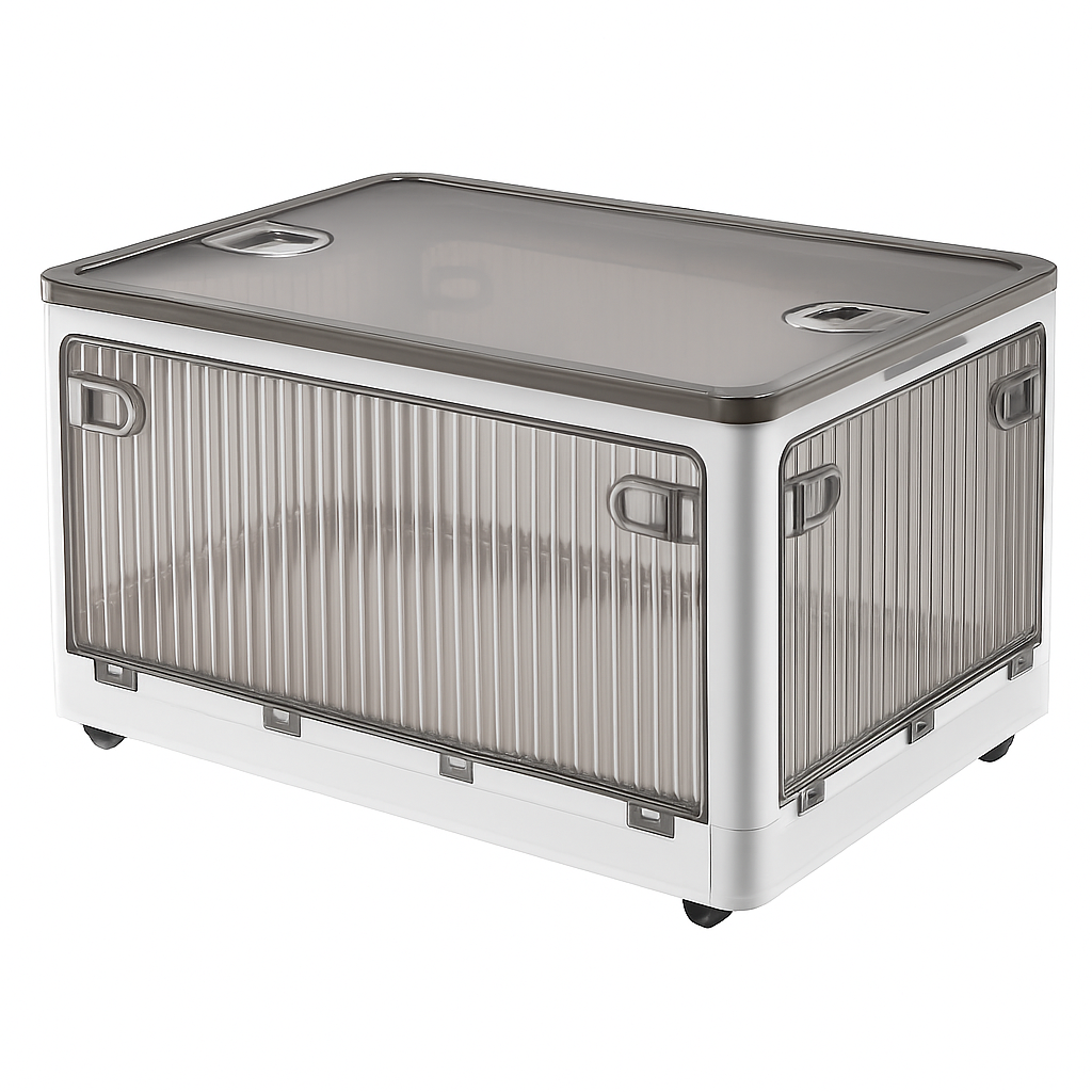 Foldable Storage Bins with Lid and Wheels