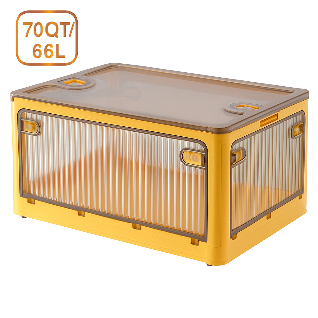Foldable Storage Bins with Lid and Wheels